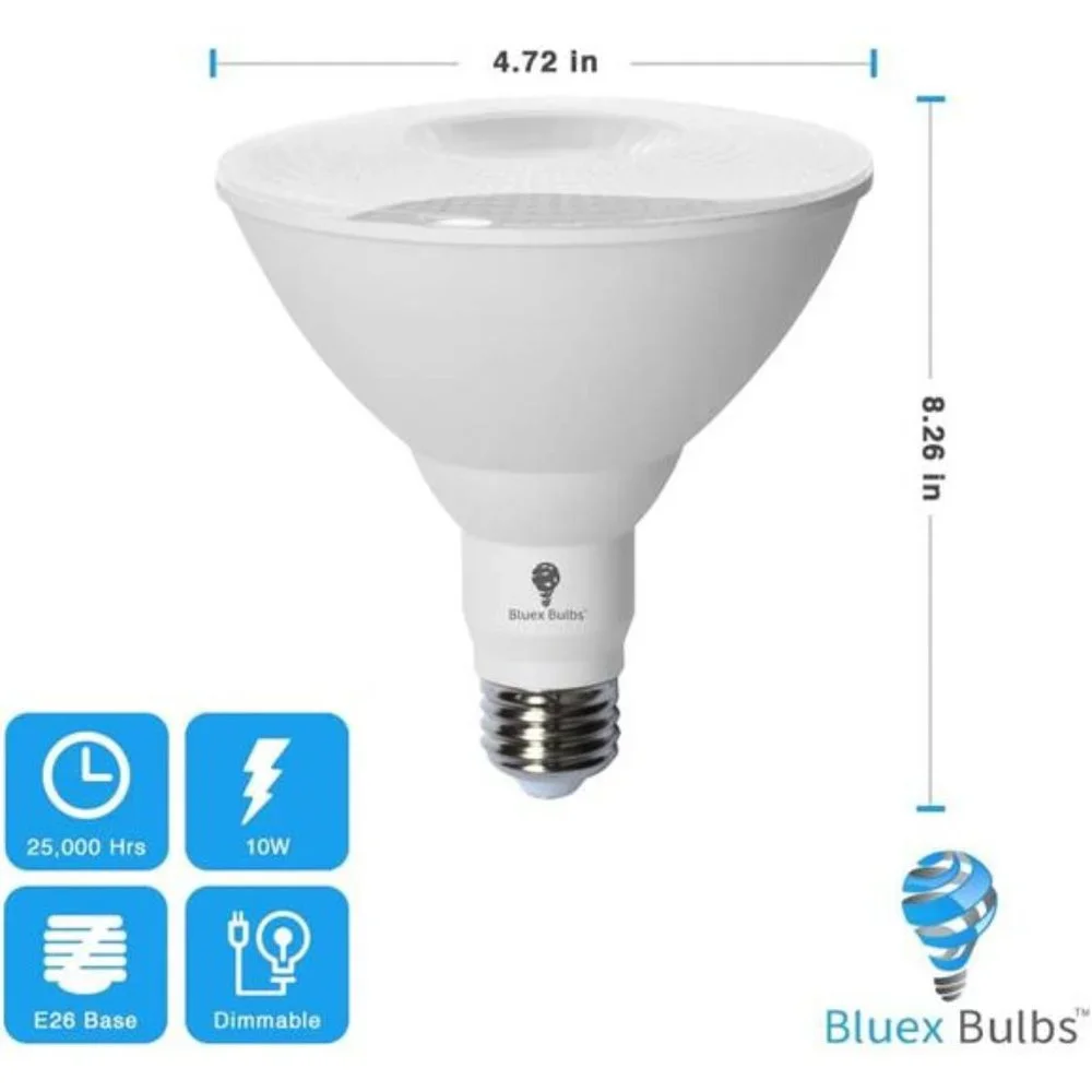 Bulbs 2 Pack LED Par38 Flood Orange Light Bulb-10W (90Watt Equivalent) -Dimmable
